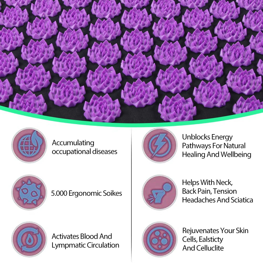 Acupressure Yoga Mat & Massage Pillow