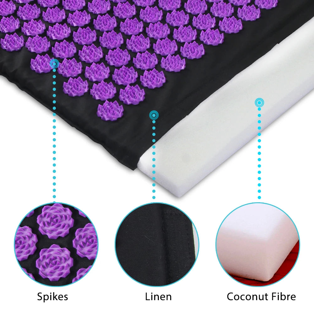 Acupressure Yoga Mat & Massage Pillow