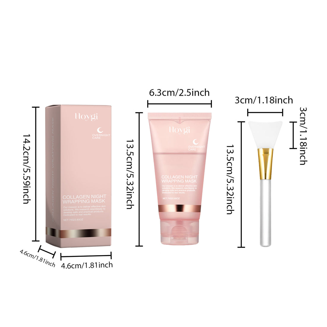 Collagen Overnight Peel-Off Facial Mask Set Hydrating Night Care