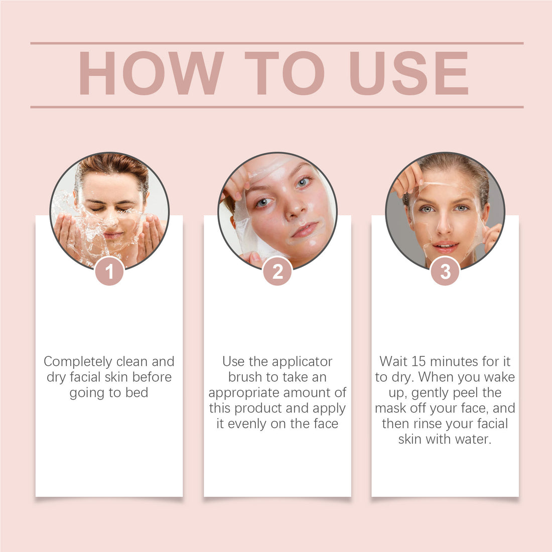 Collagen Overnight Peel-Off Facial Mask Set Hydrating Night Care
