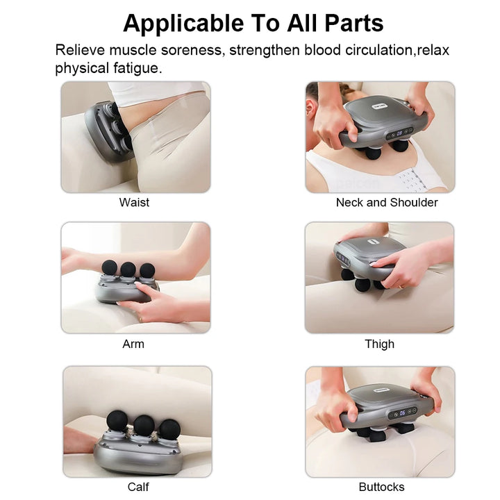 Professional Six-Head Fascia Massage Gun