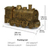 Train Essential Oil Diffuser detail graphic showing tank access, buttons and power input