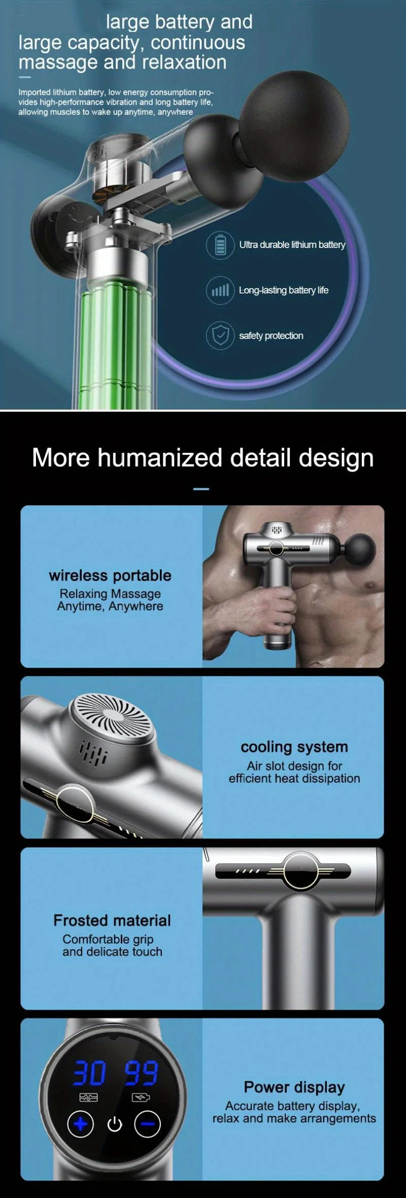 Portable Vibration Fascia Massage Gun