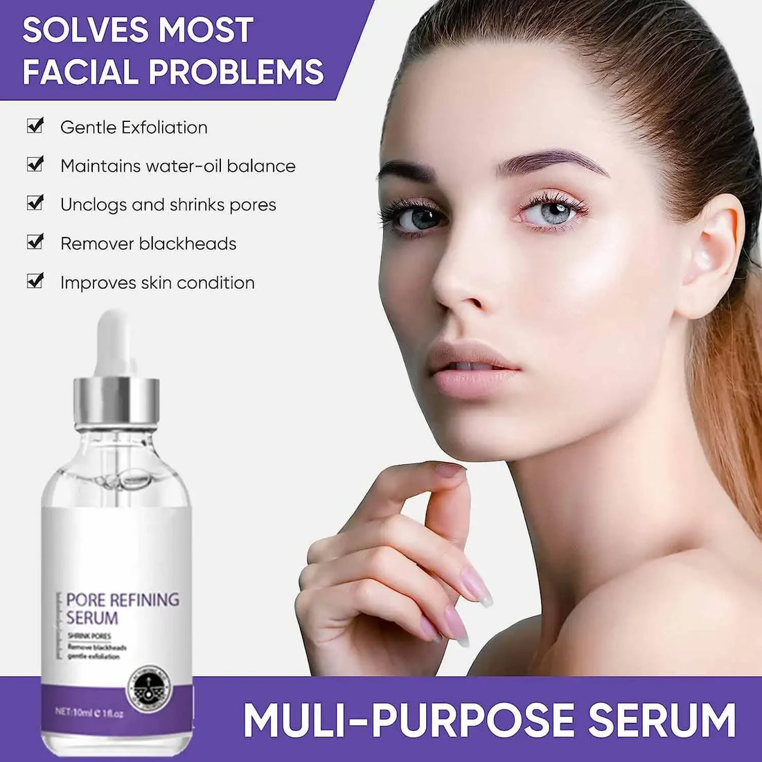 Pore Shrinking Serum Face Essence Tightening Skin Care