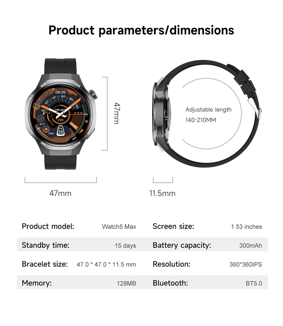 2025 Watch 5 MAX Smartwatch