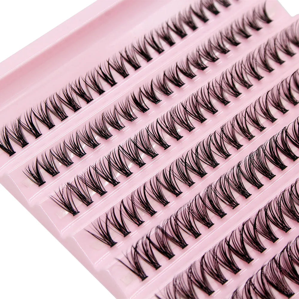 Mixed length DIY cluster lashes for custom lash mapping