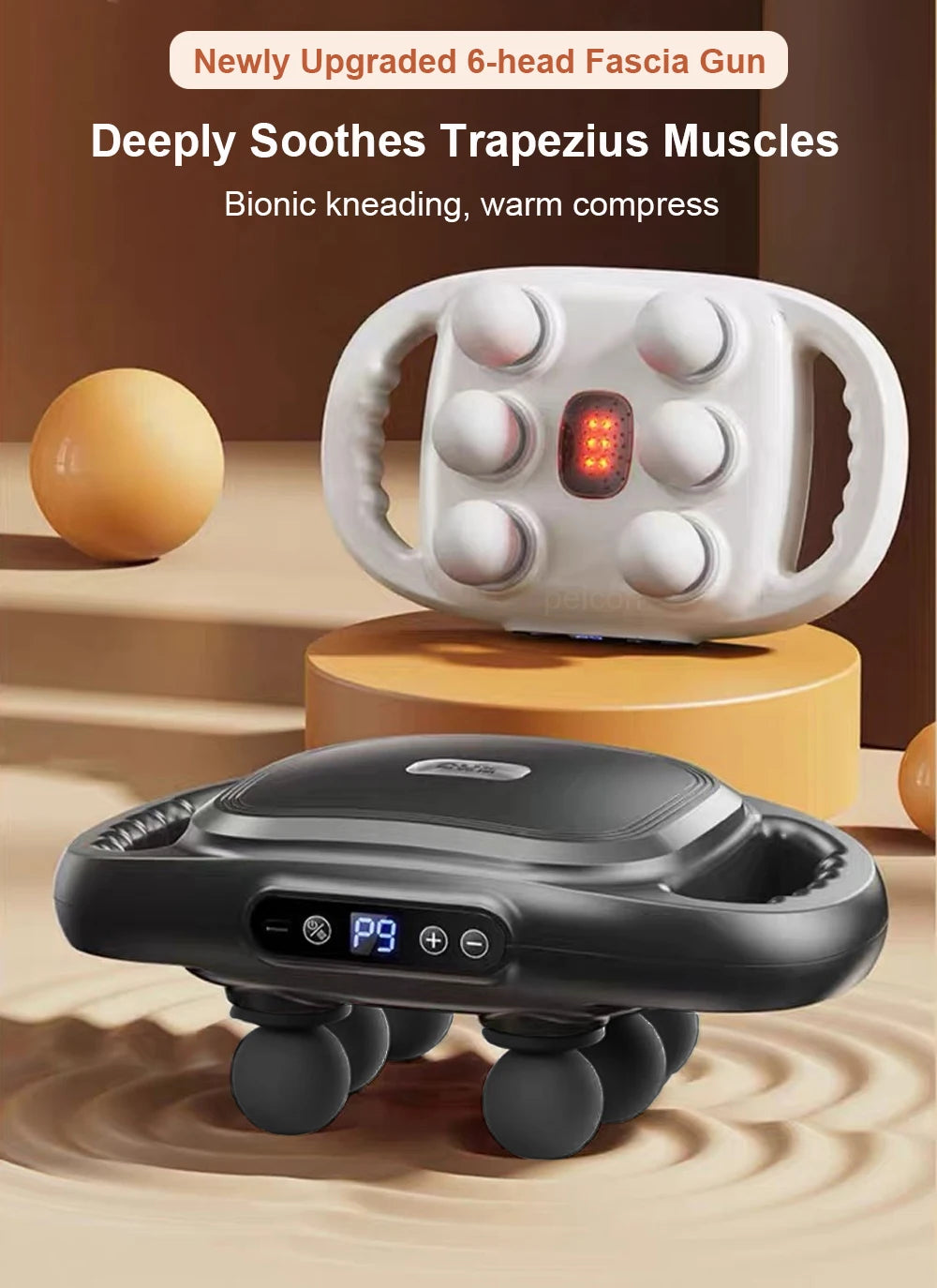 Professional Six-Head Fascia Massage Gun