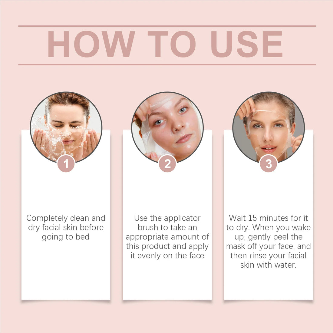 Collagen Overnight Peel-Off Facial Mask Set Hydrating Night Care