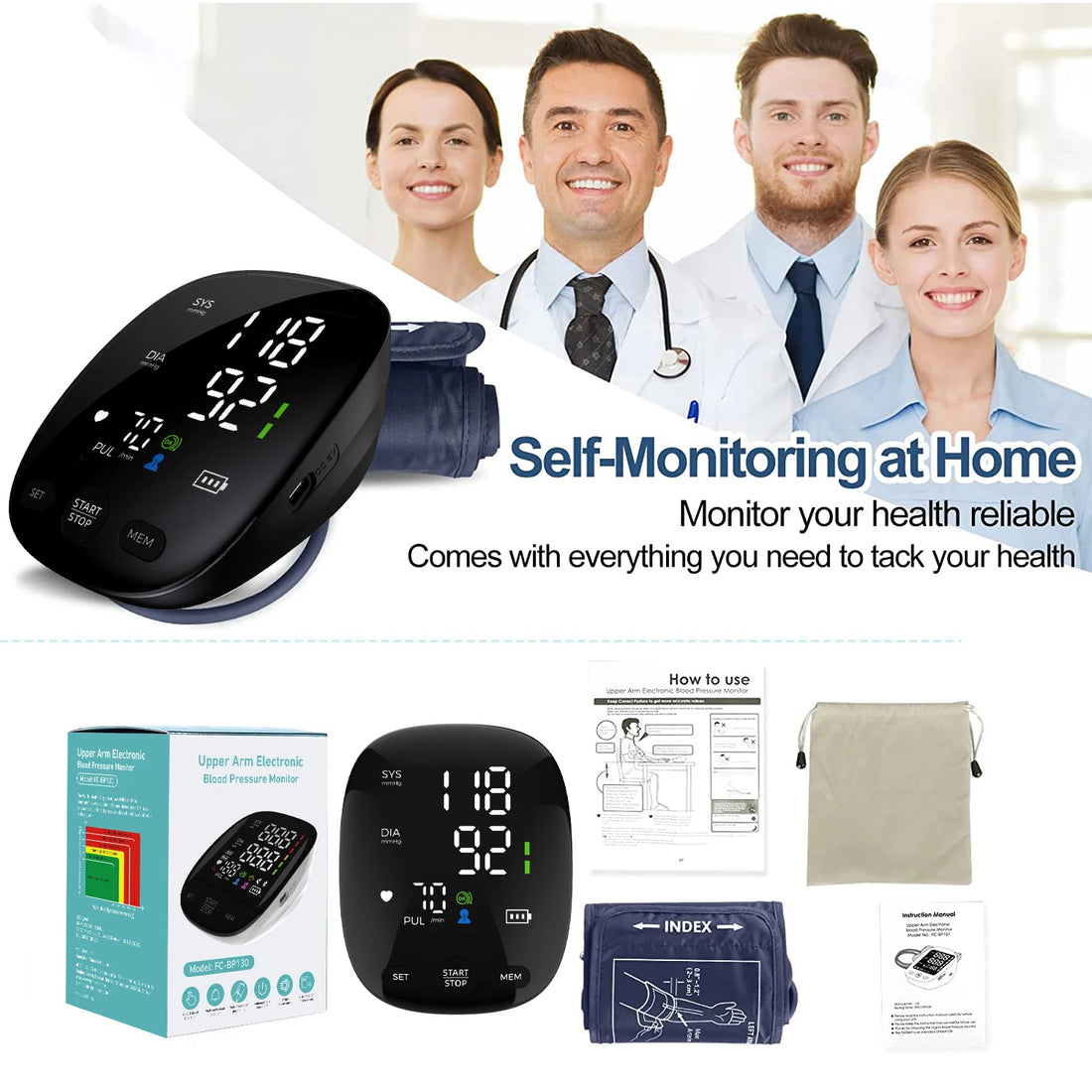 Kingclinic Digital LED Blood Pressure Monitor