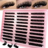80D spiky lash clusters for bold wispy eye makeup