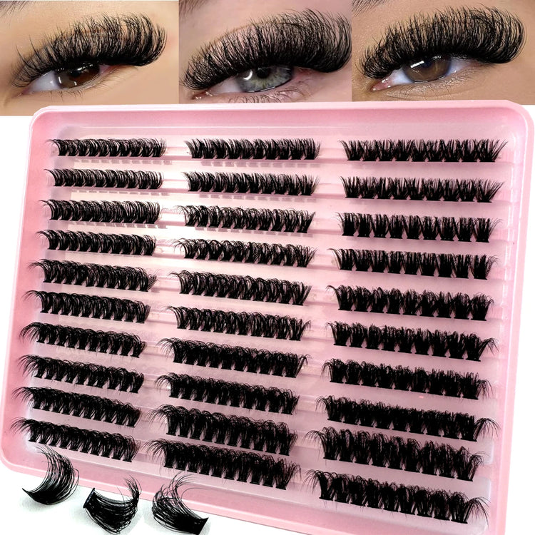 80D spiky lash clusters for bold wispy eye makeup