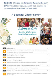 Rechargeable Portable Aroma Diffuser with Timer