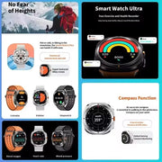 2025 DT Watch 7 Ultra Smartwatch 47mm AMOLED GPS NFC