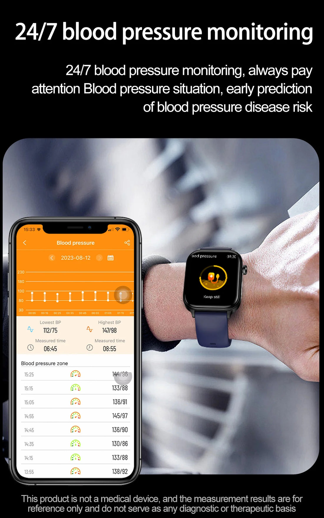 2025 ECG+PPG AI Smartwatch – Health Diagnose, Heart Rate & BP Tracker