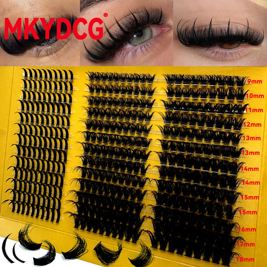 Spiky lash clusters 80D and 100D for mega volume lashes