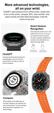2025 DT Watch 7 Ultra Smartwatch 47mm AMOLED GPS NFC