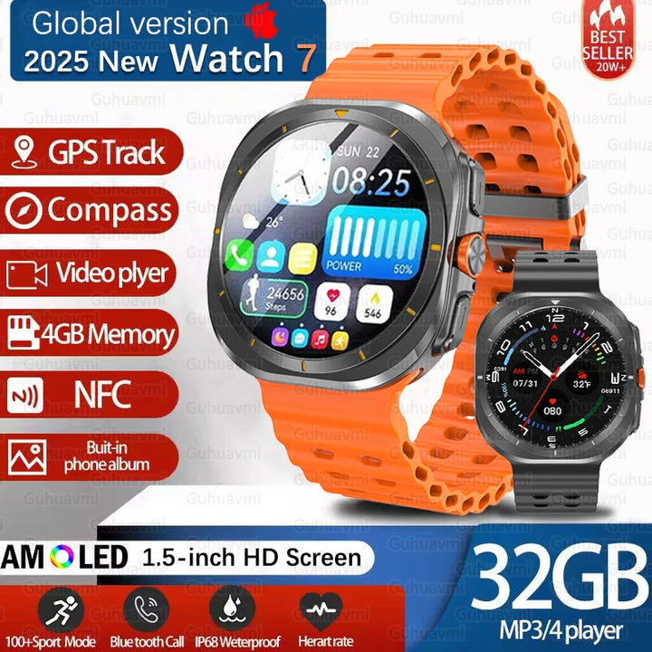 2025 DT Watch 7 Ultra Smartwatch 47mm AMOLED GPS NFC
