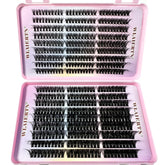 Faux mink lash clusters in 9-16mm lengths for DIY lashes