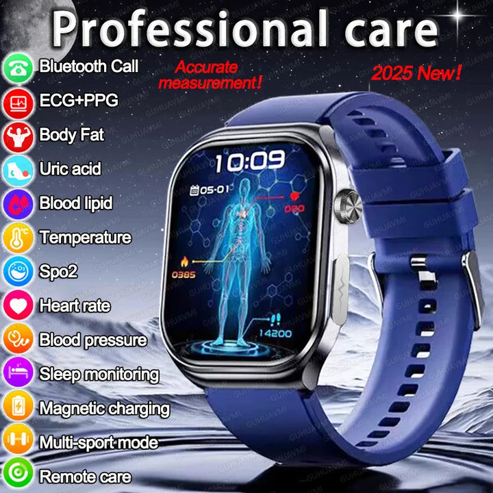 2025 ECG+PPG AI Smartwatch – Health Diagnose, Heart Rate & BP Tracker