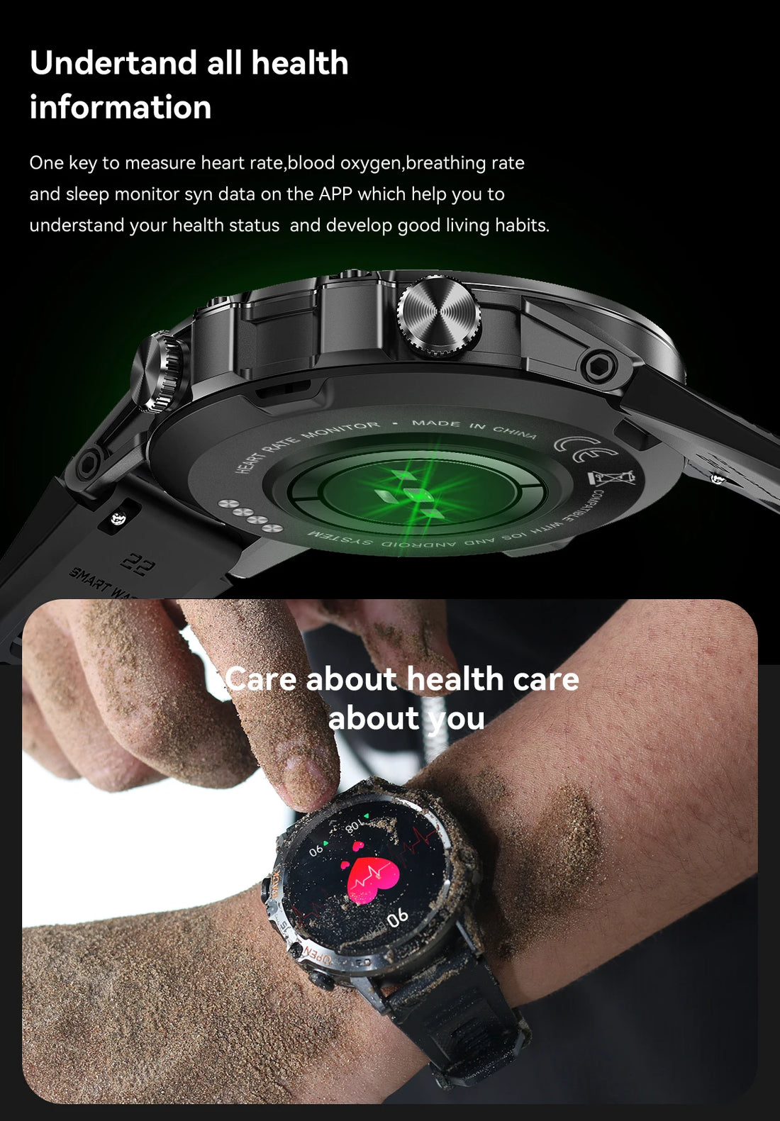 Abelanja Steel 1.39 Bluetooth Call Smart Watch Men Sports Fitness Tracker Watches IP67 Waterproof Smartwatch for Android IOS K52