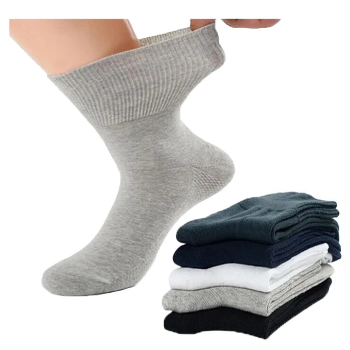 Loose Mouth Diabetic Cotton Socks (5 Pairs)