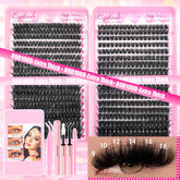 Wispy natural DIY lash extension kit for fuller-looking lashes