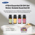 Train Essential Oil Diffuser detail graphic showing tank access, buttons and power input