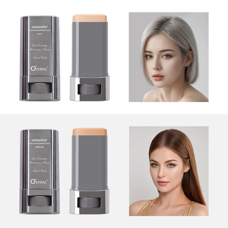Face Foundation Contour Stick with dual-ended blending brush