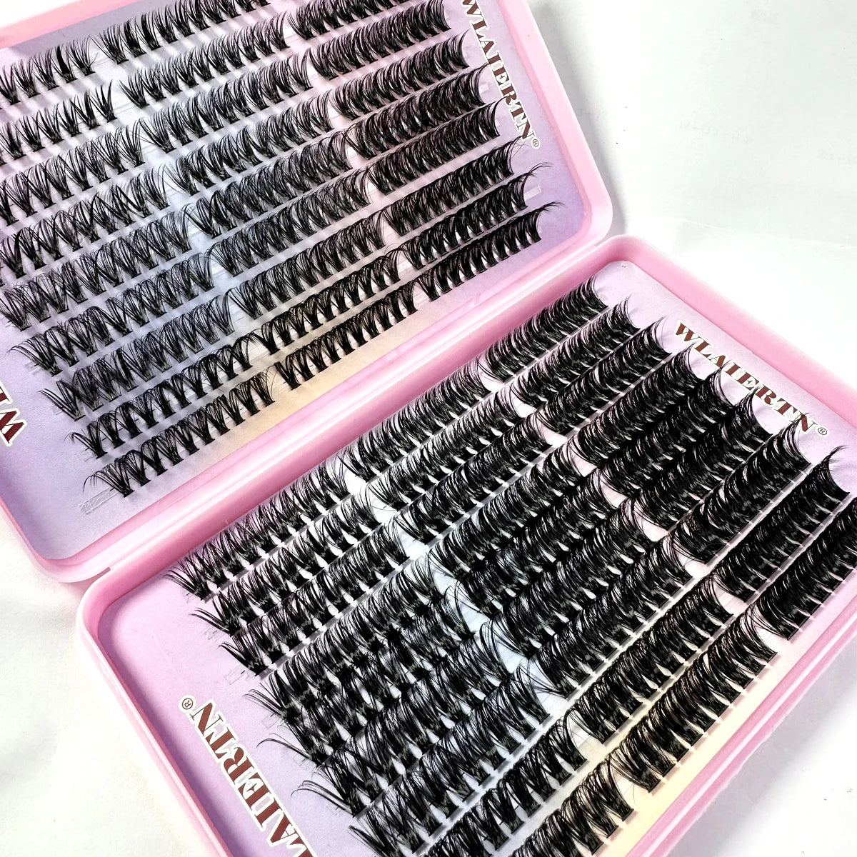 Faux mink lash clusters 540 pcs C curl mixed length tray