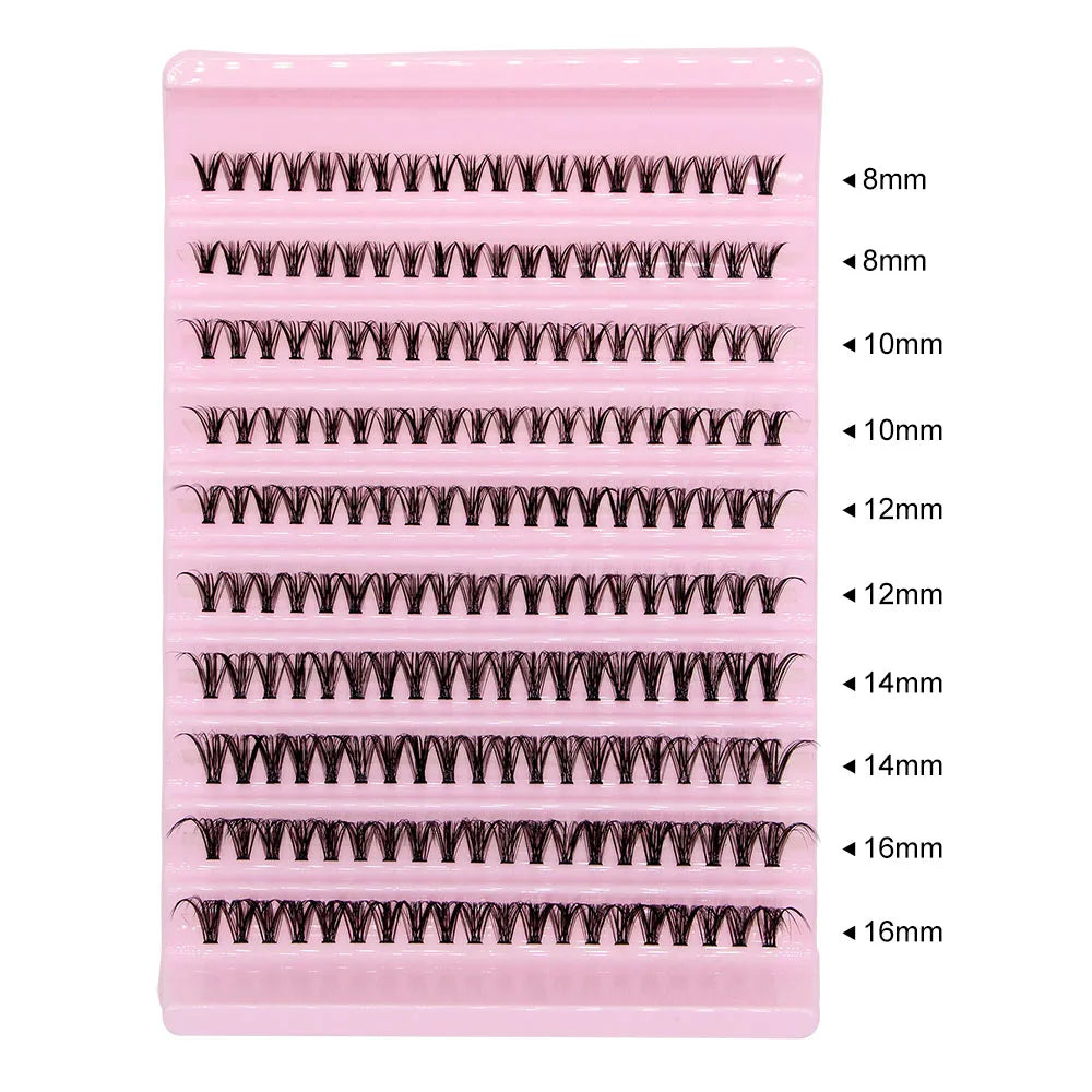 DIY cluster lashes 8-16mm mixed length Russian volume tray