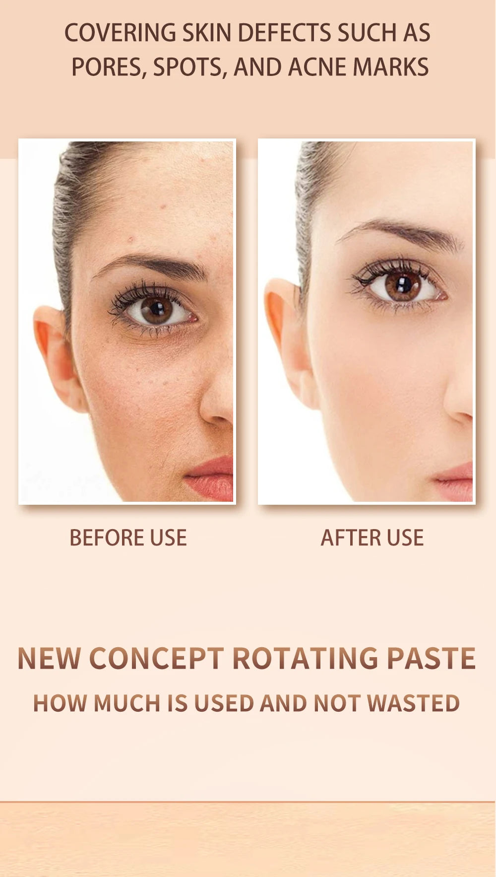 Face Foundation Contour Stick shade swatches on skin