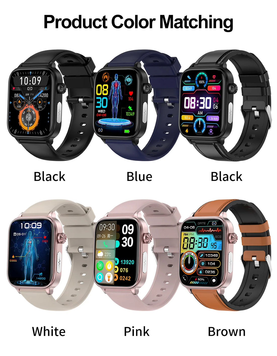 2025 ECG+PPG AI Smartwatch – Health Diagnose, Heart Rate & BP Tracker