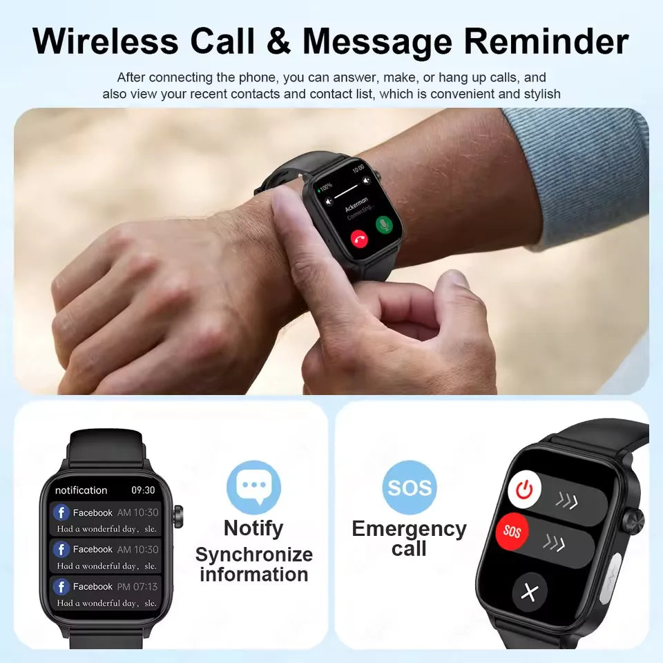 2025 ECG+PPG AI Smartwatch – Health Diagnose, Heart Rate & BP Tracker
