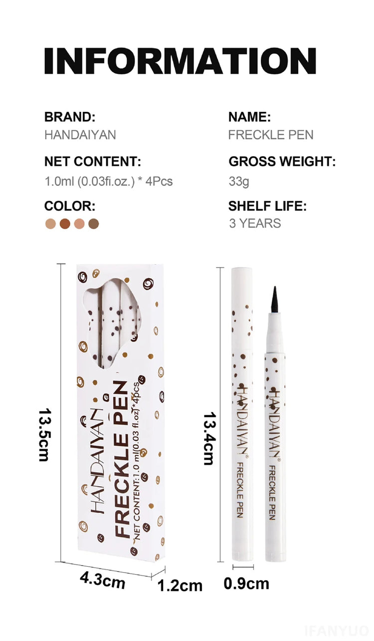 Waterproof freckle pen for summer makeup and soft glam looks