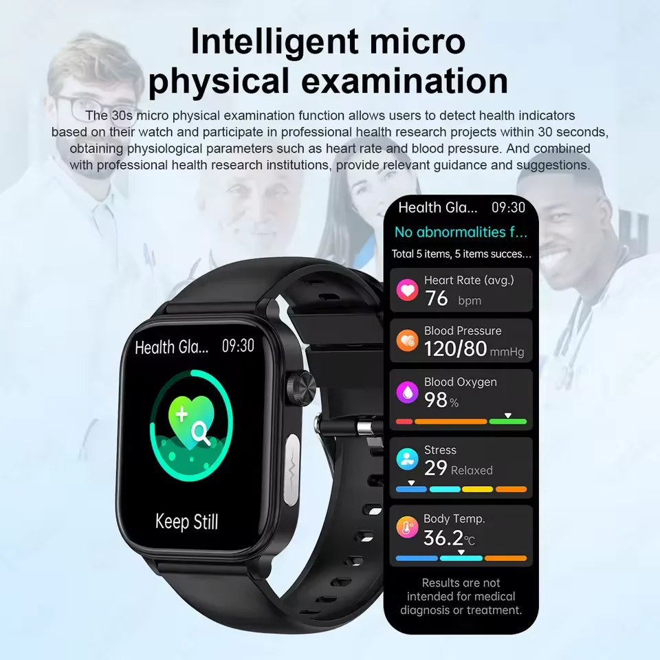 2025 ECG+PPG AI Smartwatch – Health Diagnose, Heart Rate & BP Tracker