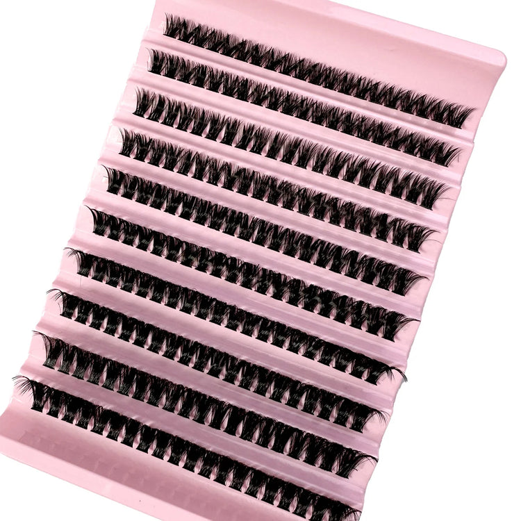 C curl faux mink lash clusters for natural volume makeup