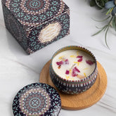 Soy scented candle suitable for relaxation and home fragrance