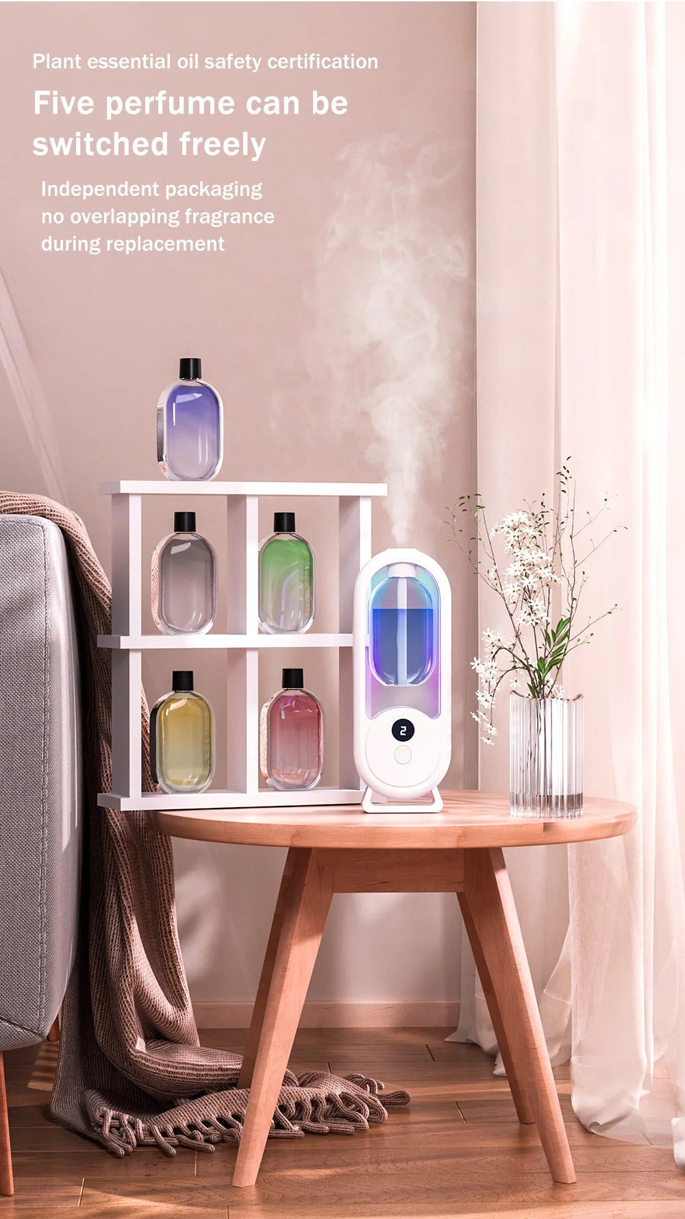 Rechargeable Portable Aroma Diffuser with Timer