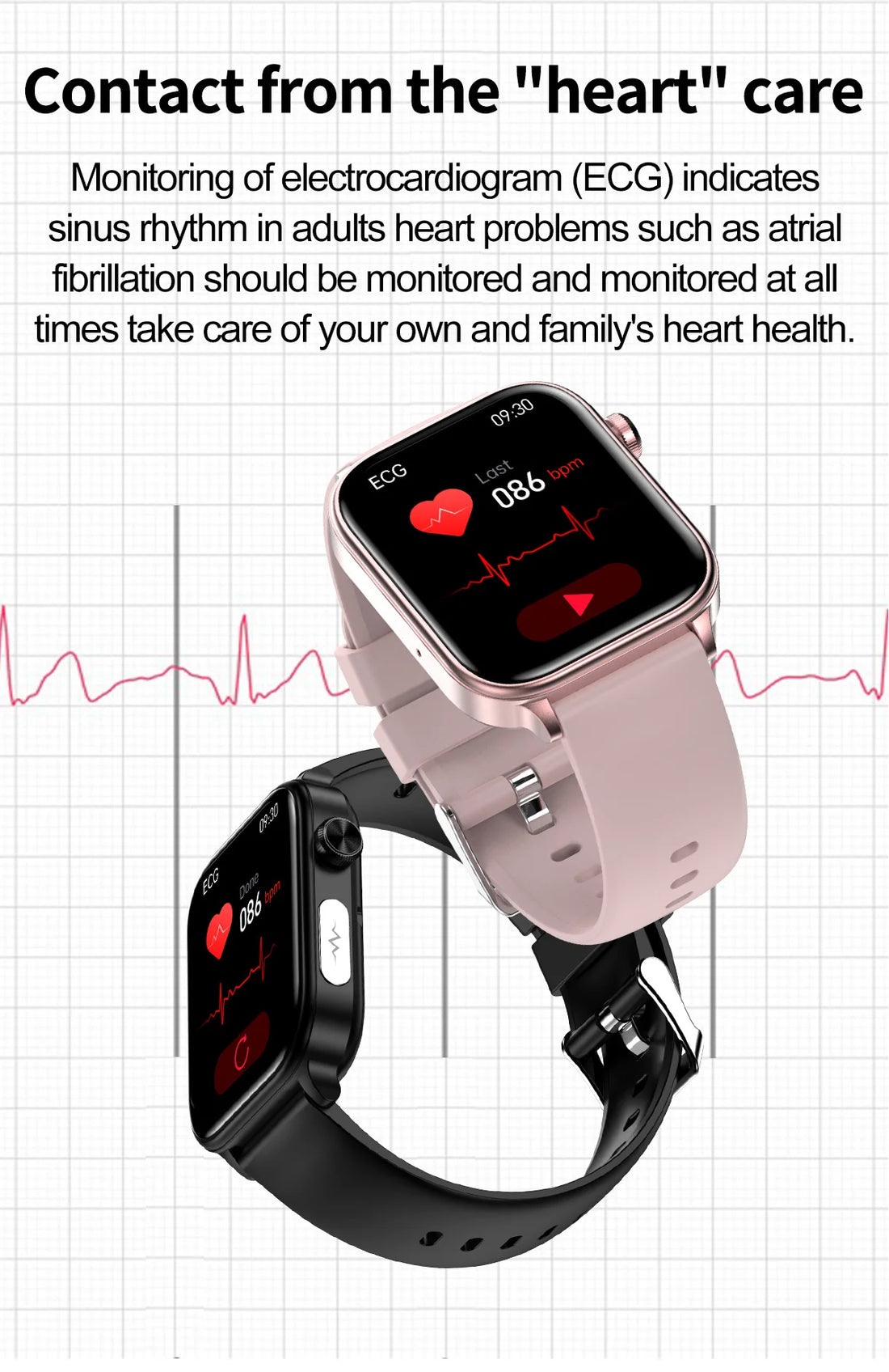 2025 ECG+PPG AI Smartwatch – Health Diagnose, Heart Rate & BP Tracker