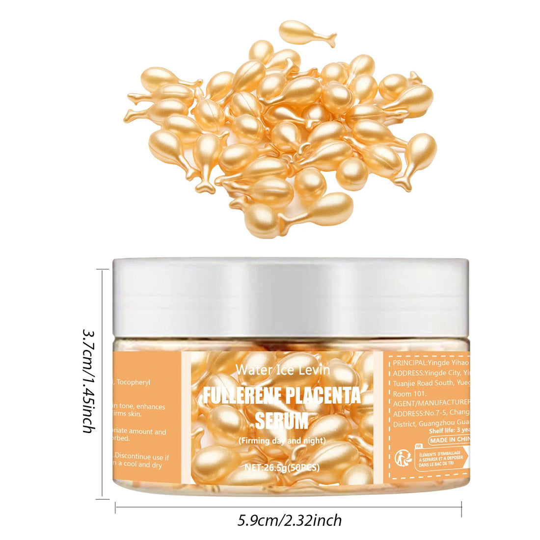 50Pcs Collagen Face Serum Capsules Whitening Anti-Wrinkle