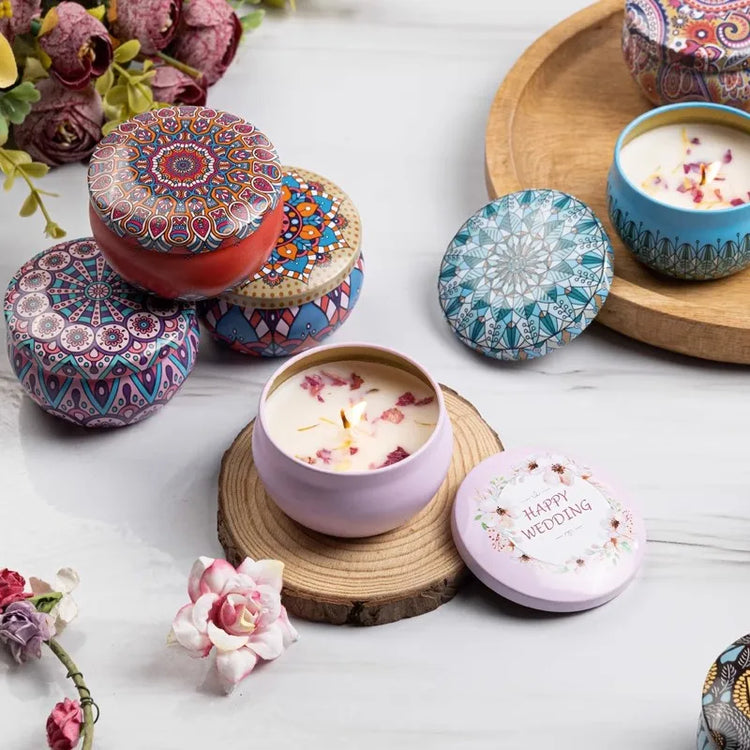 Soy scented candle suitable for relaxation and home fragrance