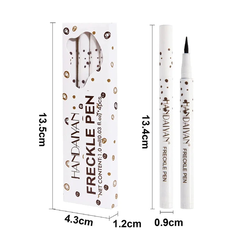 Soft brown freckle pen for realistic fake freckles makeup