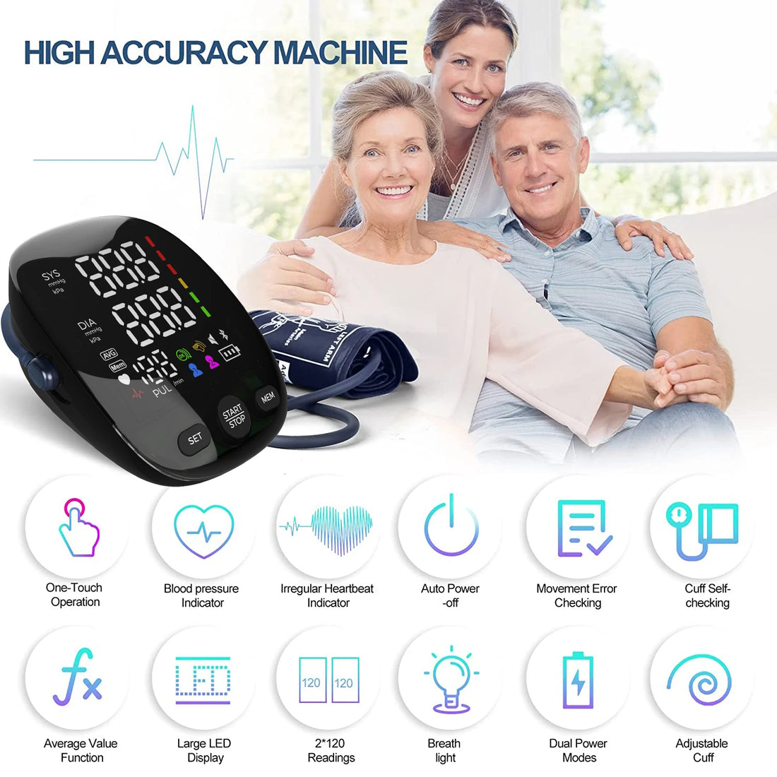 Kingclinic Digital LED Blood Pressure Monitor