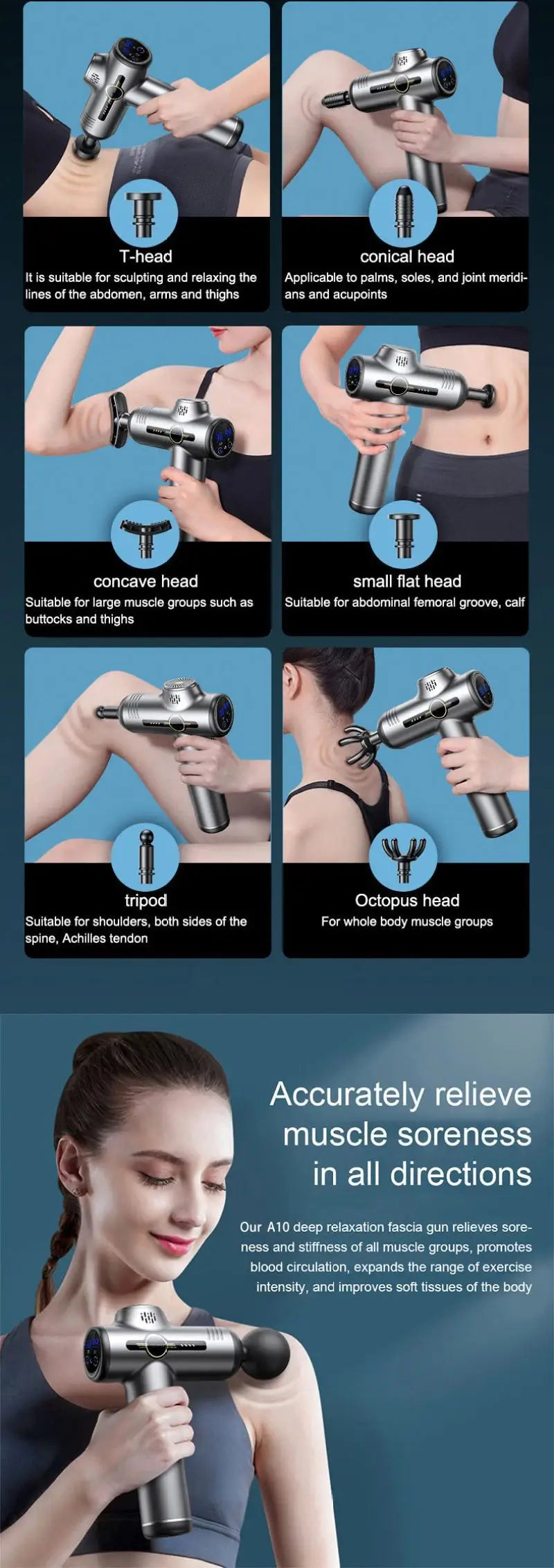 Portable Vibration Fascia Massage Gun