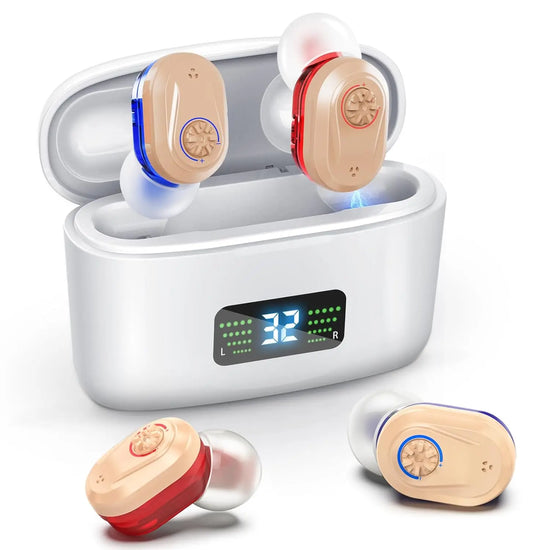 Wireless Mini Hearing Aid with Charging Box