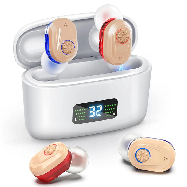 Wireless Mini Hearing Aid with Charging Box