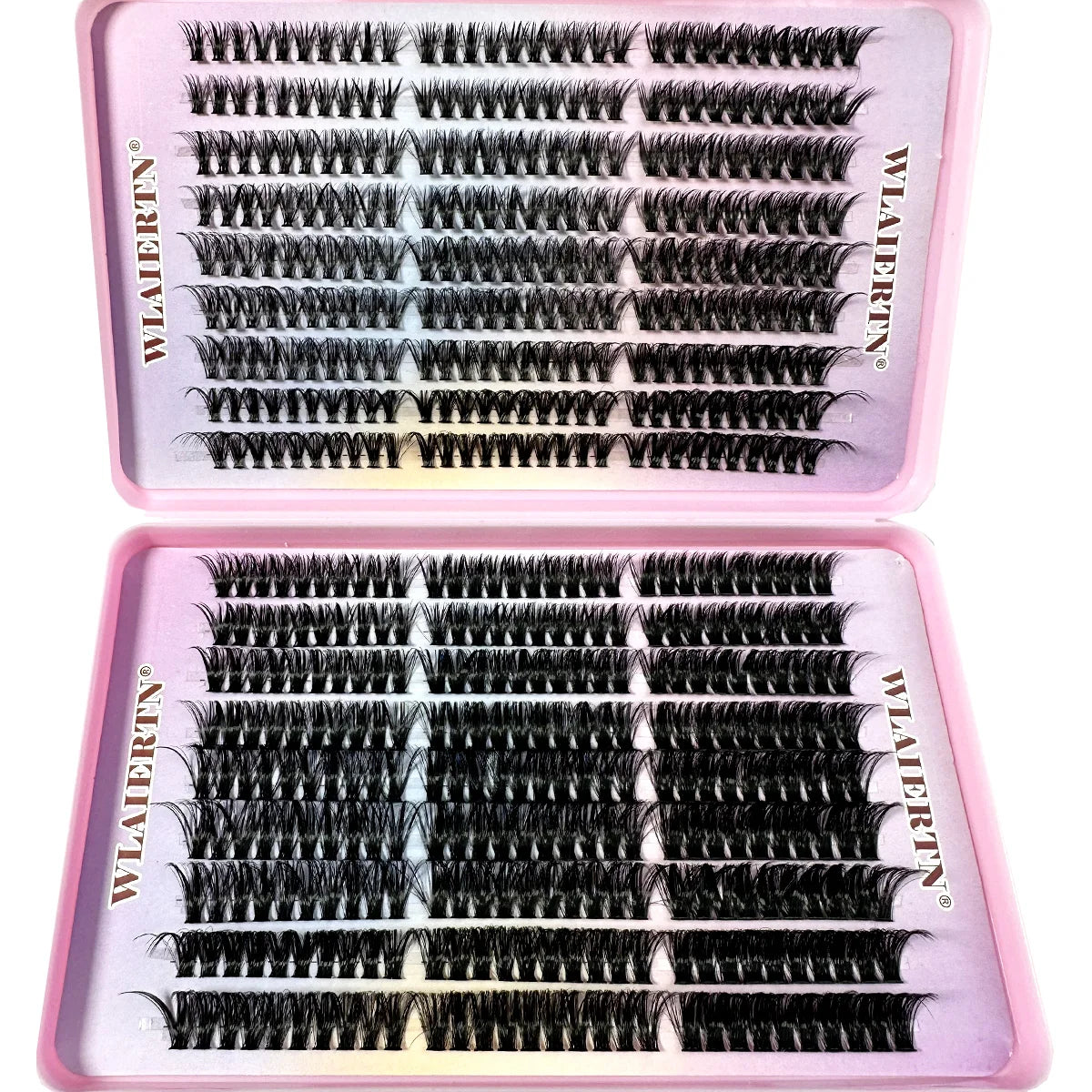 Mixed length faux mink lash clusters for Russian volume style