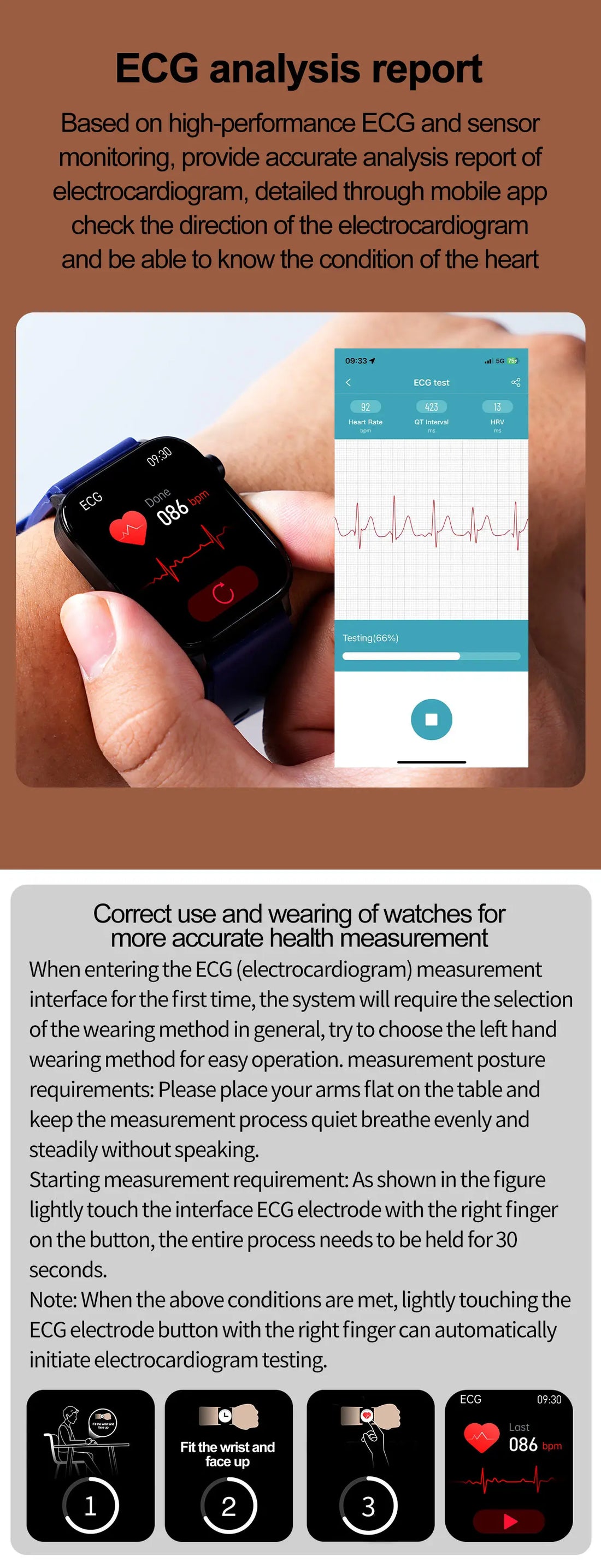 2025 ECG+PPG AI Smartwatch – Health Diagnose, Heart Rate & BP Tracker