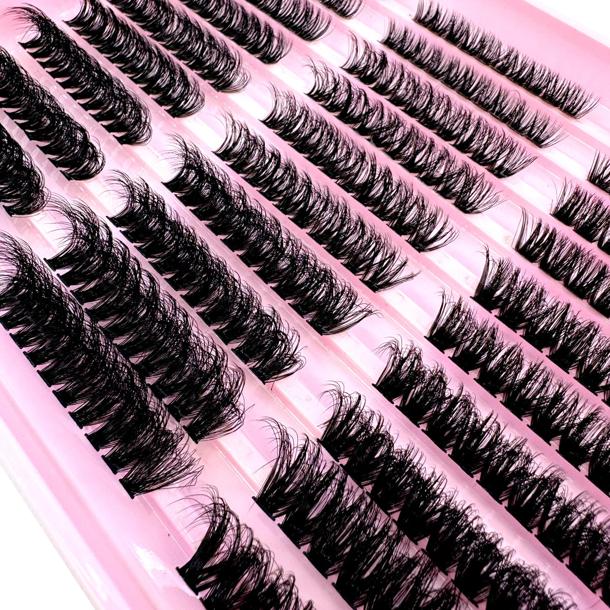 Mega volume spiky lash clusters for manga-inspired lashes