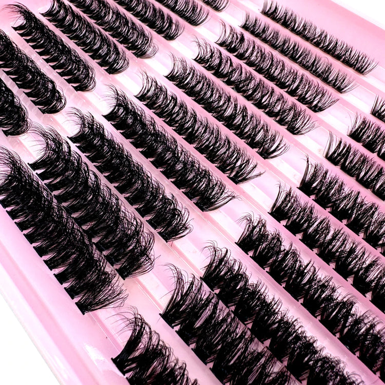 Mega volume spiky lash clusters for manga-inspired lashes